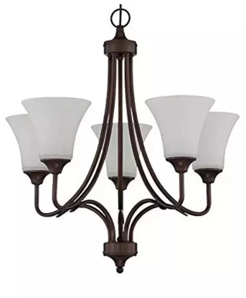 Lámpara de araña Darby de 5 luces Sunset Lighting 100 W bronce provincial - F18055-64 Foto 3 de 4