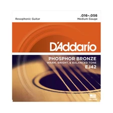 D'Addario EJ42 Phosphor Bronze Resophonic Guitar Strings .016-.056