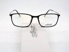 SILHOUETTE Illusion Lite 2930/75 9030 Black/Gold 56mm Authentic Eyeglasses