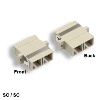Multi-Mode SC/SC Duplex Fiber Optic Adapter Flange Mount Feedthrough Connector