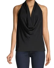 Parker Nirvana Backless Halter Top Black Size L 4716