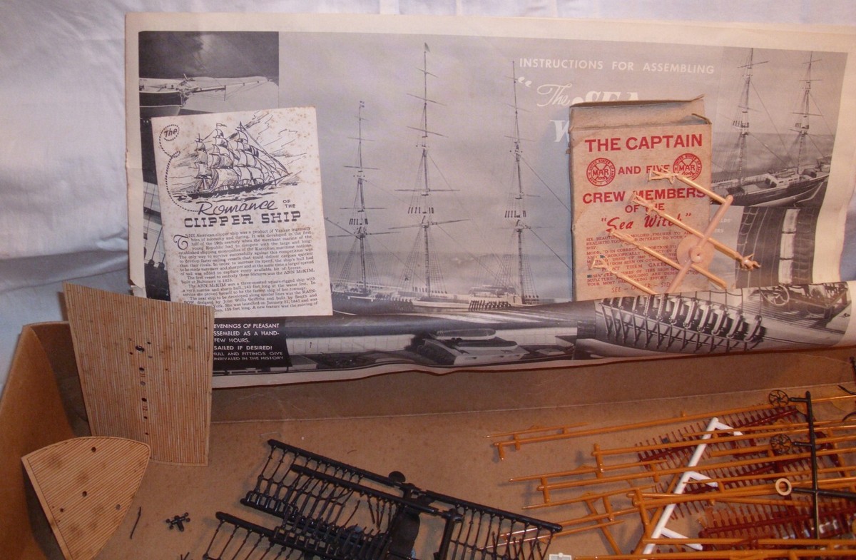 MARX SEA WITCH CLIPPER SHIP PLASTIC MODEL KIT BOXED | eBay