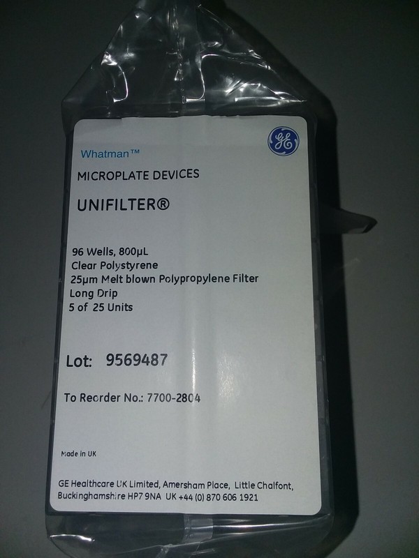 GE Bio-Sciences 7700-2804 Unfiltered Microplate Devices 96 Well, 800 mL  (5 ) 