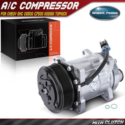 New AC Compressor with Clutch for Chevrolet GMC C6500 C7500 Kodiak