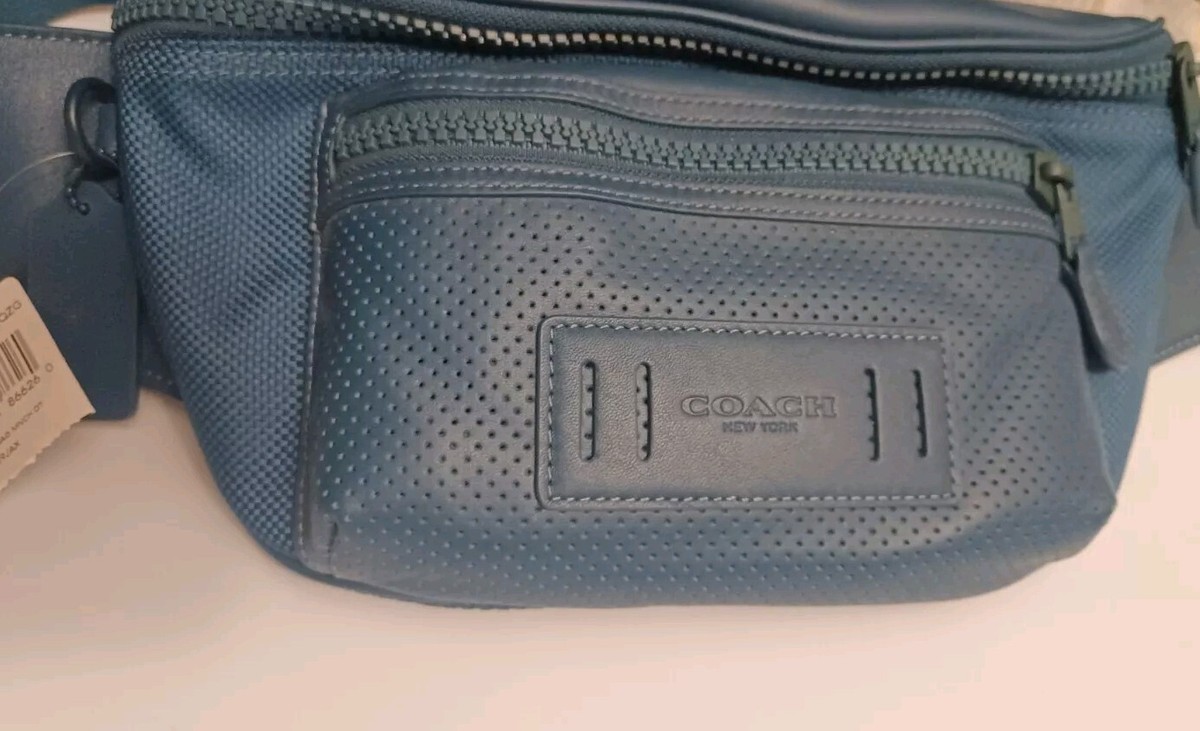 New COACH TERRAIN BELT BAG Reef Blue Fanny Waist Pack