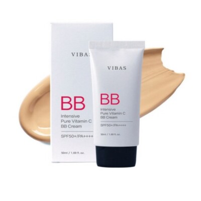 Vivas Pure Vitamin C SPF 50+ PA++++ UV protection Tone Up BB Cream 50ml Korean