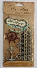 RARE Jolee's Parcel Bon Voyage Tag Glitter Cruise Ship Scrapbooking Stickers