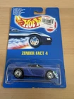 Vintage Hot Wheels Zender Fact 4 Blue Card 4407 1990 S49