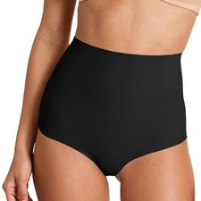 commando Silky Soft  Shaping No Show Thong Raw-Cut Edges, Black, MD