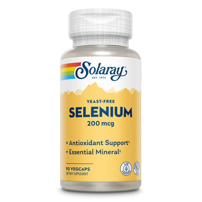 SOLARAY Yeast Free Selenium 200 mcg, 90 VegCaps