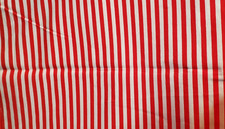 Red White Stripe Fabric Cotton 56x21 Wide Stripe Sewing Craft Remnant Quilting