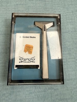 VTG Wilkinson Sword Bonded Razor System 5 Blades Case & Instructions England UK