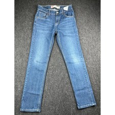Levis 502 Regular Taper Boys Jeans Size 14 Blue Denim Mid Wash Adjustable Waist