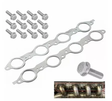 LS MLS Exhaust Manifold Header Gasket W/Bolts Fit LS1 4.8 5.3L 5.7L 6.0L 6.2L V8