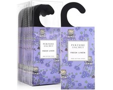 ROSE COTTAGE Large 12 Packs Fresh Linen Hanging Closet Deodorizer Air Freshen...