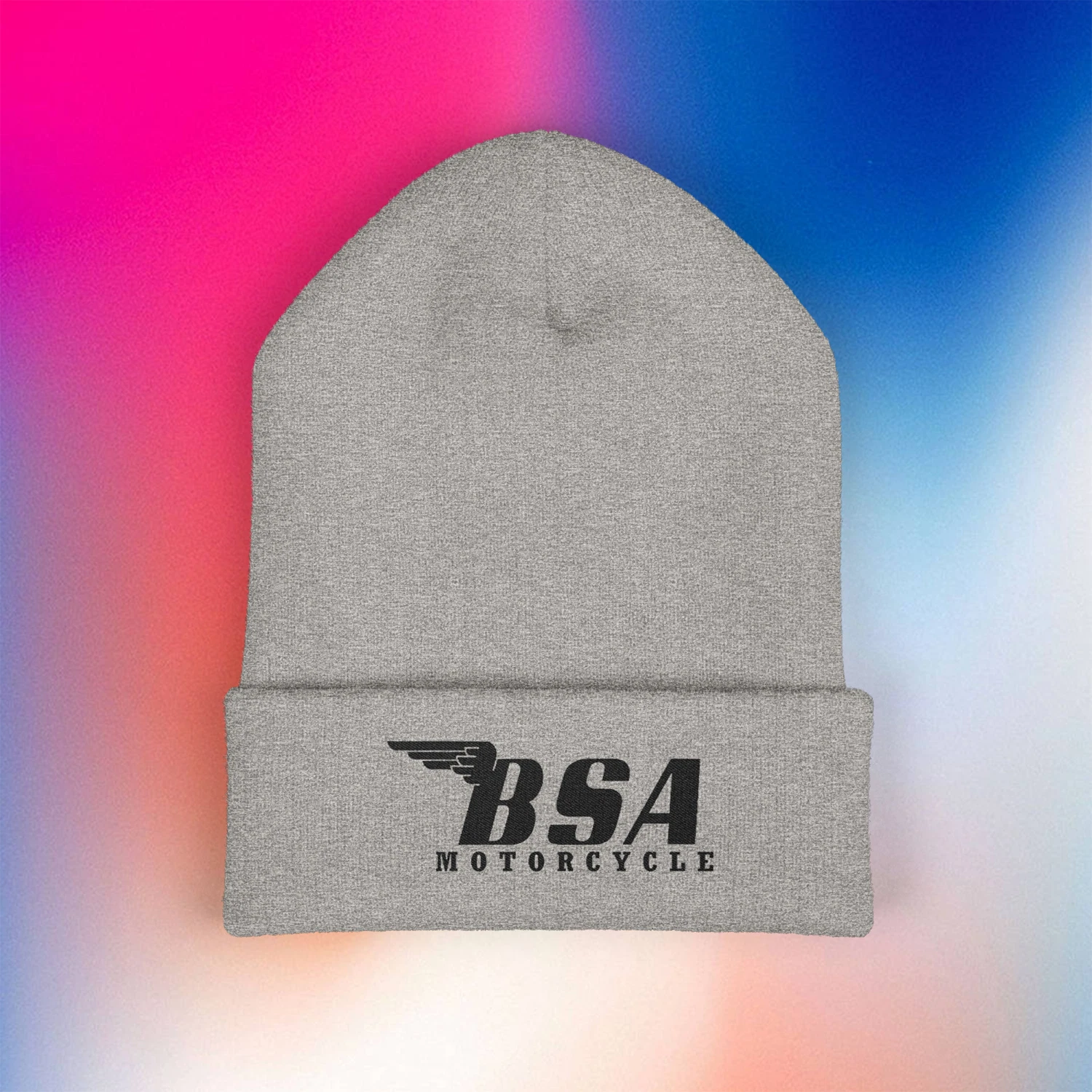 BSA Motorcycle Adult Winter Grey Classic Beanie Hat
