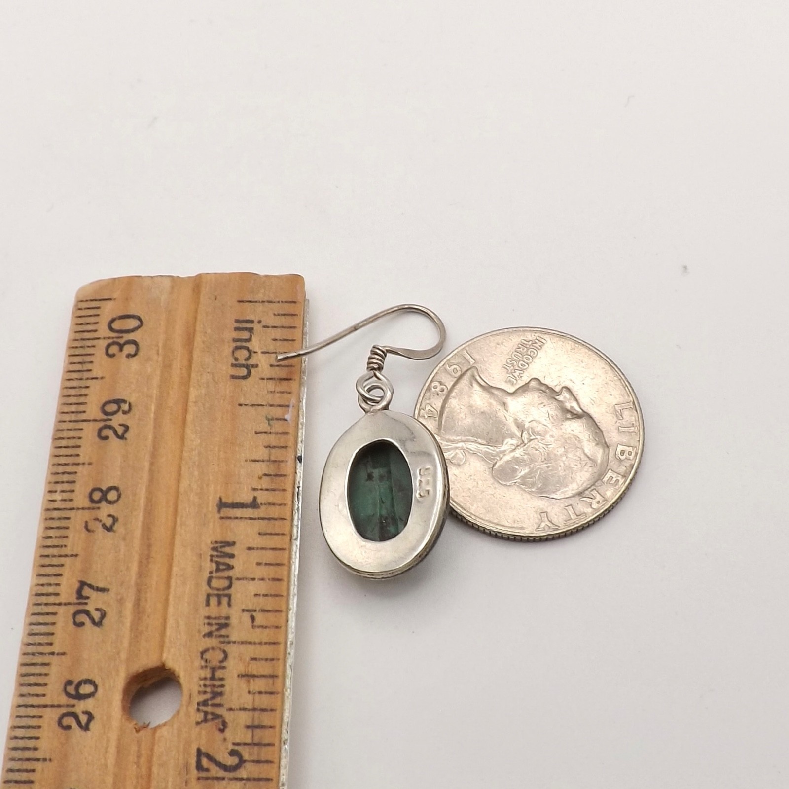 Sterling Silver Single Turquoise Dangle Earring V… - image 2