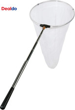 Insect and Butterfly Net with 12" Ring, 24" Net Depth, Handle Extends to 59 Inch