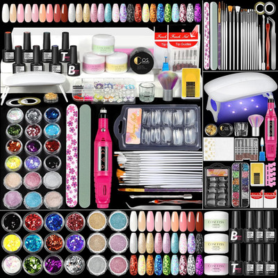 Acrylic Nail Kit for Beginners with Everything Professional Acrylics Powder 6Pcs