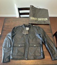 Large Harley-Davidson FLEX LAYERING SYSTEM CAPTAINS LEATHER JACKET OUTER LAYER