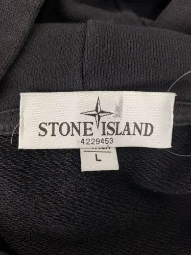 STONE ISLAND/Pullover Hoodie/L/Cotton/Black/Solid thumbnail 3