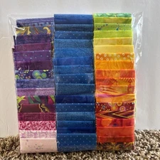Quilt Shoppe 50 Jelly Roll Pre-Cut Strips Cotton Quilting Fabric #8