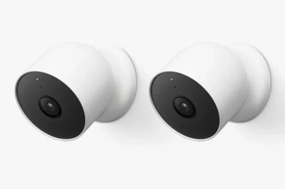 2x Google Nest Cam Überwachungskamera Innen/Außen - Schnee G2