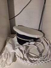 Lot Cérémonie Police- Casquette Blanche FACCAM (T57) - Fourragère - Gants TM