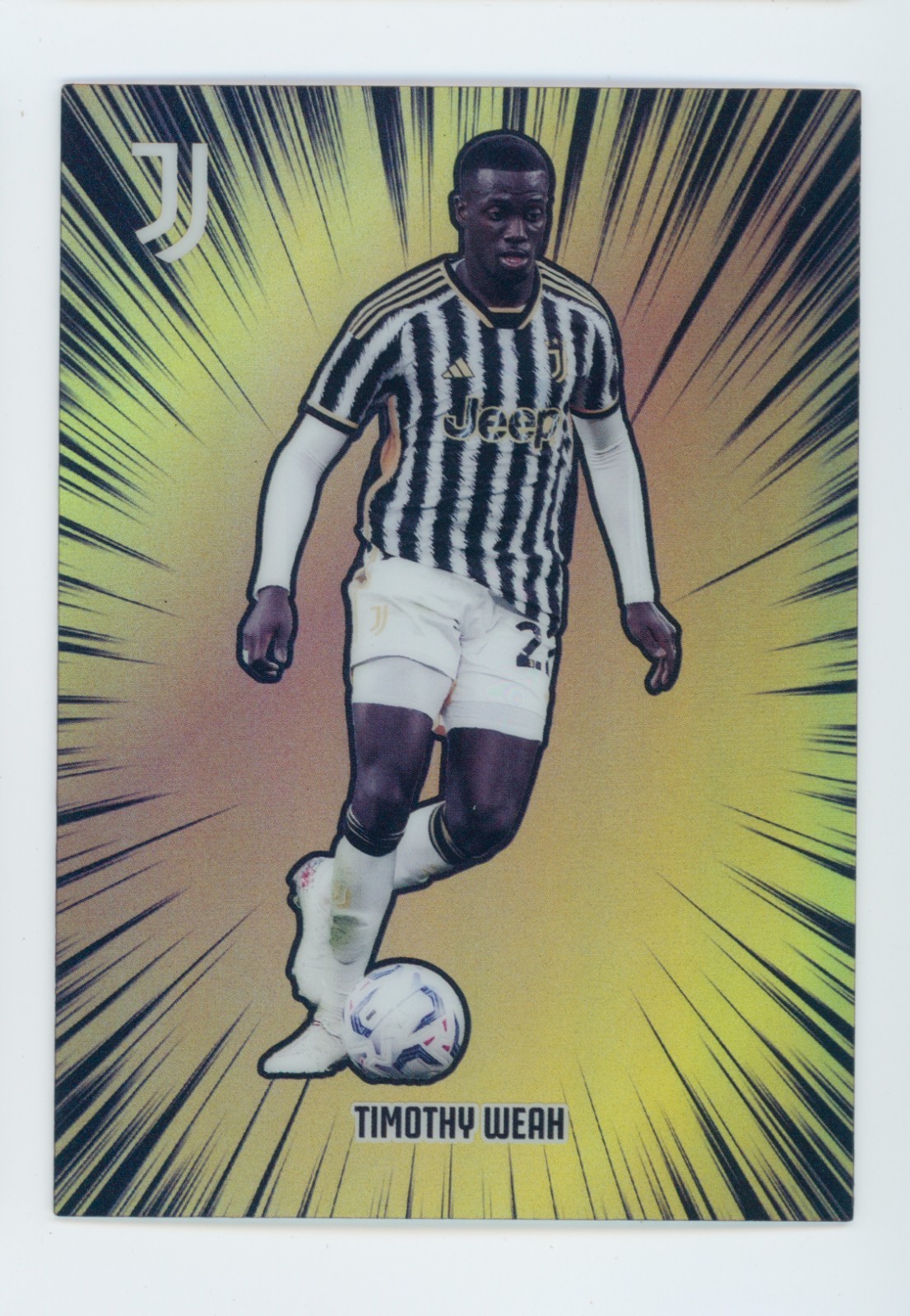 2023 Timothy Weah Daka Holocene Golden Moment Juventus Soccer Card 14/20