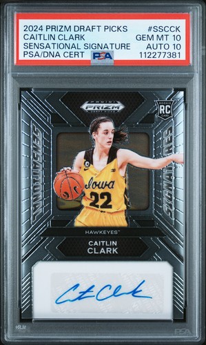 PANINI PRIZM DRAFT PICKS SENSATIONAL SIGNATURES CAITLIN CLARK PSA 10 AUTO 10