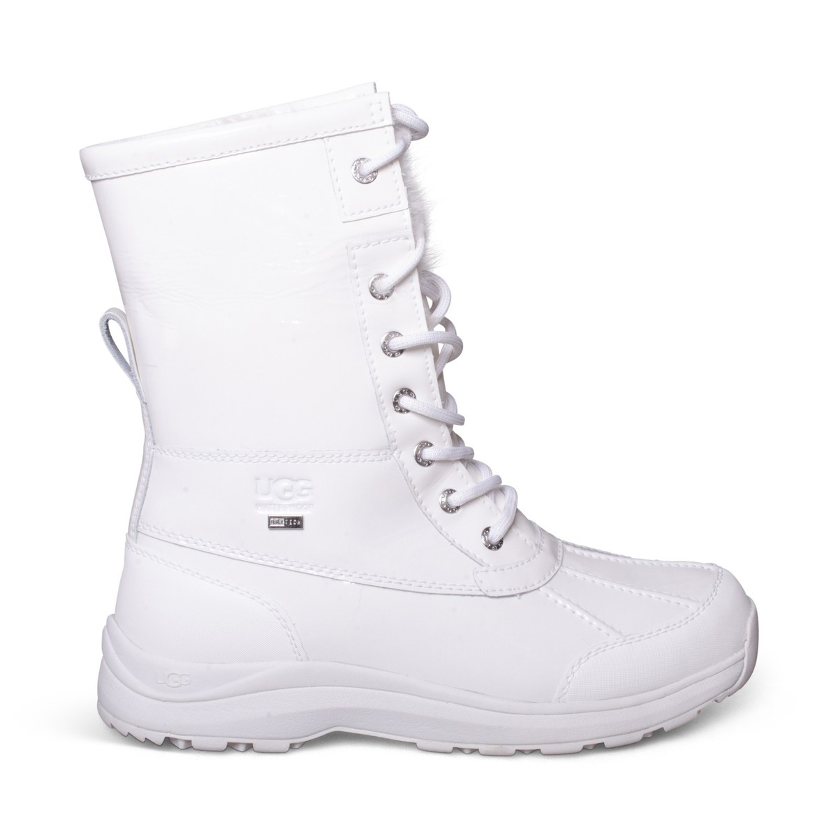 UGG ADIRONDACK III PATENT WHITE LEATHER WATERPROOF WOMEN