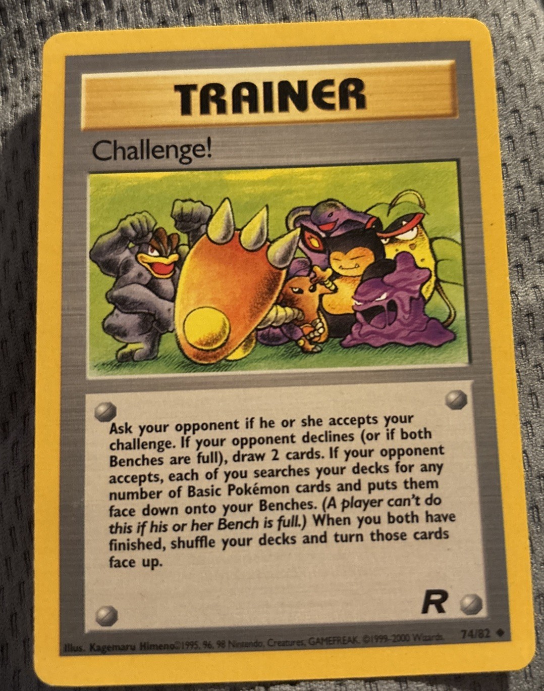 LP Challenge! 1st Edition 74/82 Team Rocket Trainer Original Pokemon WotC