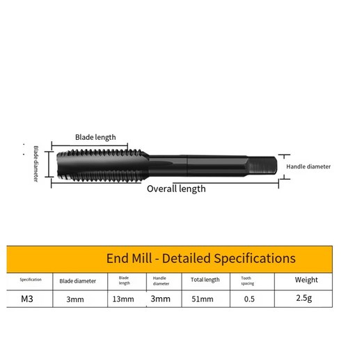 7pcs Spiral Point Tap Set Titanium Plated for Low Carbon For Steel Aluminum - Picture 12 of 12