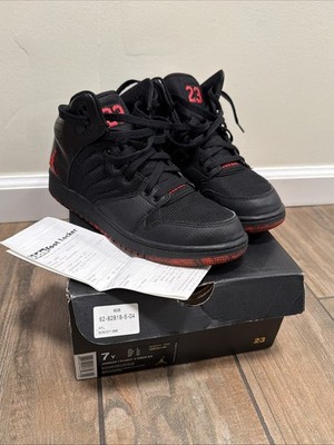 Jordan 1 Flight 4 Premium BG Black Uni Red Size 7Y US 828237-060 W/box & Reciept