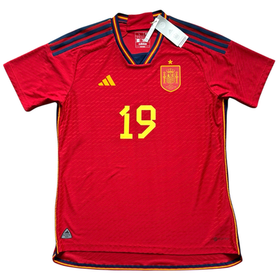 adidas スペイン代表 レプリカユニフォーム LAMINE YAMAL 19 2022/23 Spain Authentic Home Jersey #19 Lamine Yamal Large adidas