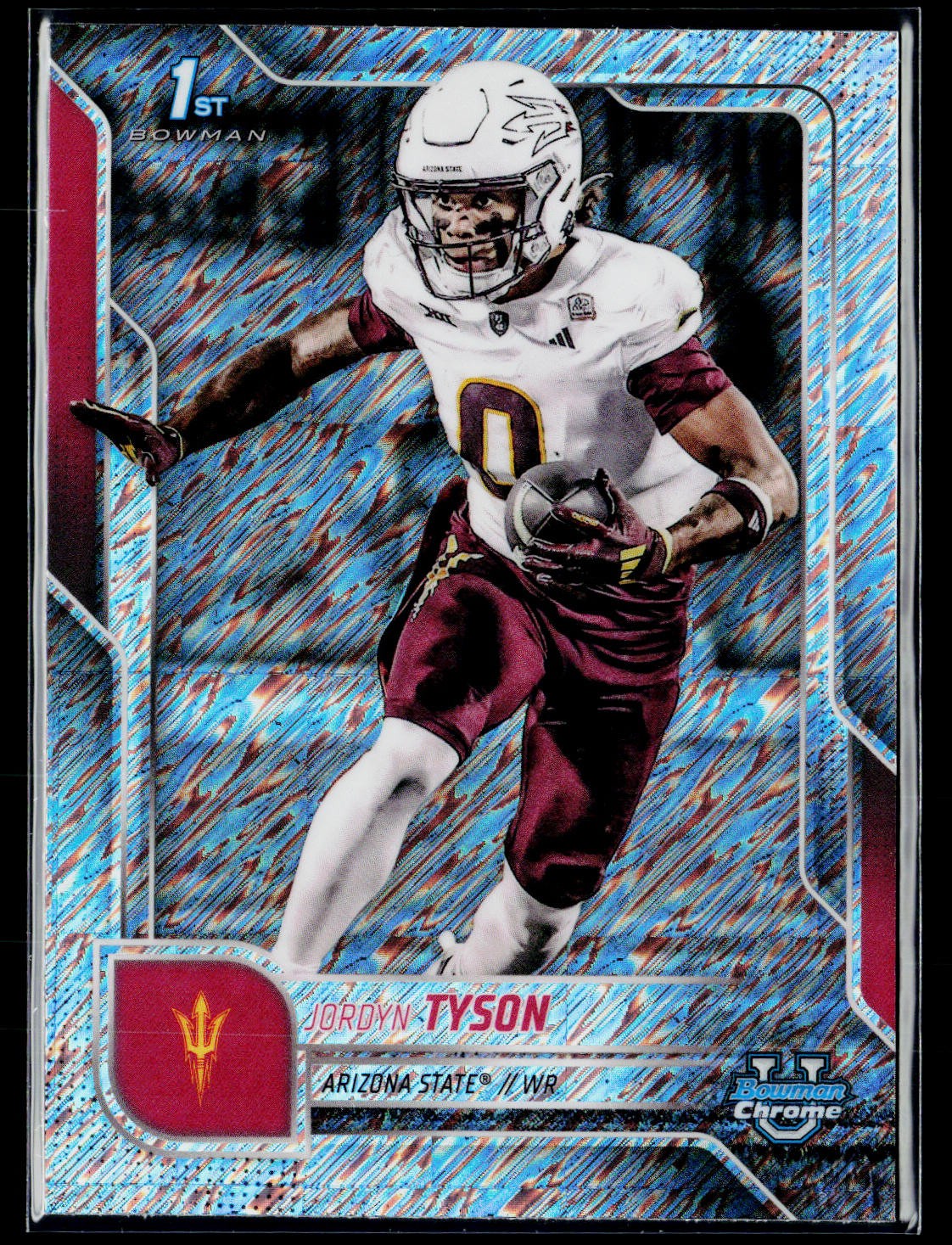 2025 Bowman University Chrome #31 Jordyn Tyson Shimmer Refractor