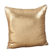 Reversible Sequin Mermaid Poly Filled Throw Pillow