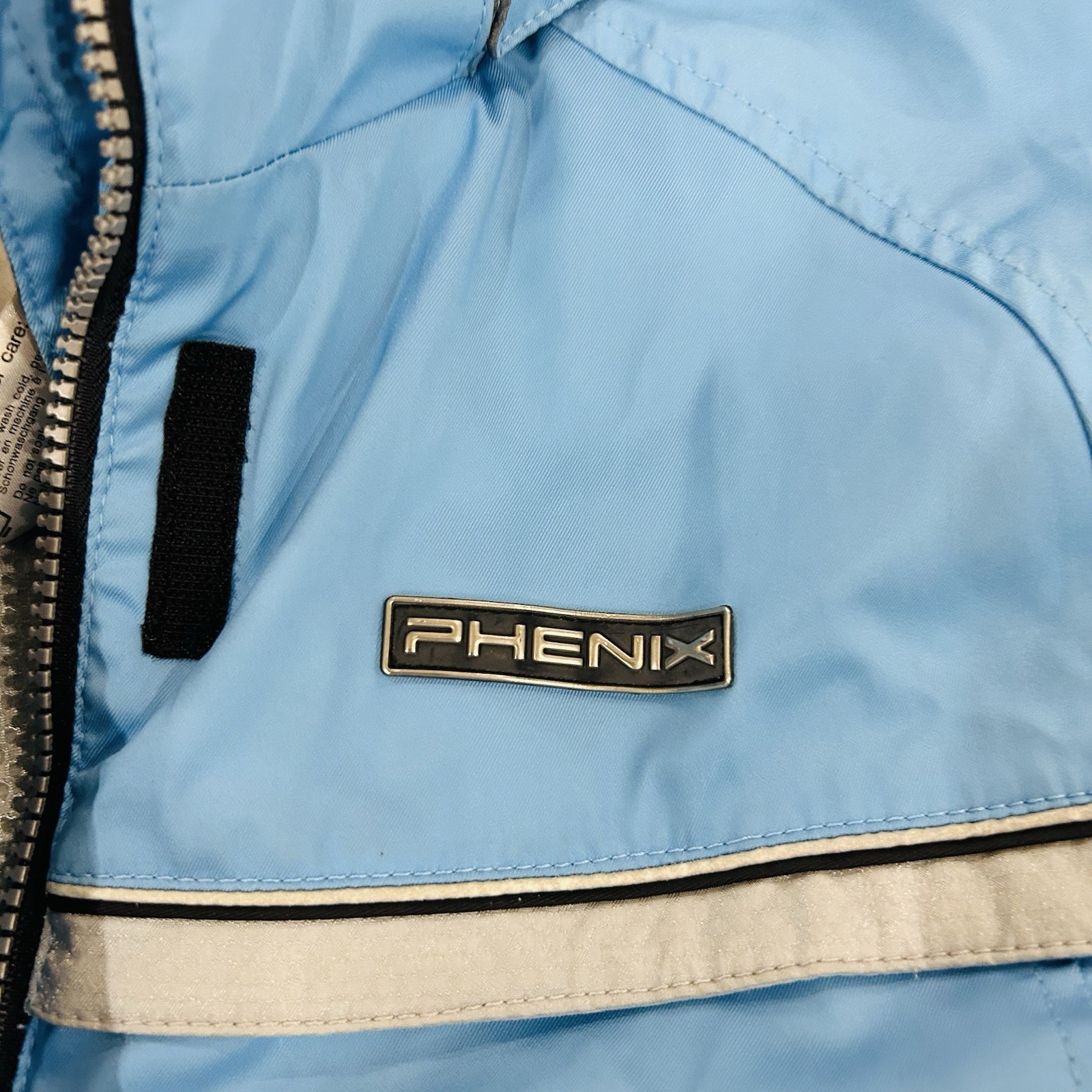 Phenix Ski Jacket US Womens size 8 Blue insulated removable hood Winter