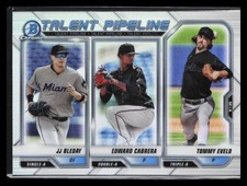 2021 Bowman Chrome Edward Cabrera / JJ Bleday / Tommy Eveld #TP-MIA