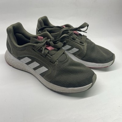 Adidas Edge Lux5 Women Size 8 Running Shoes Green Pink White Athletic Low Sneak
