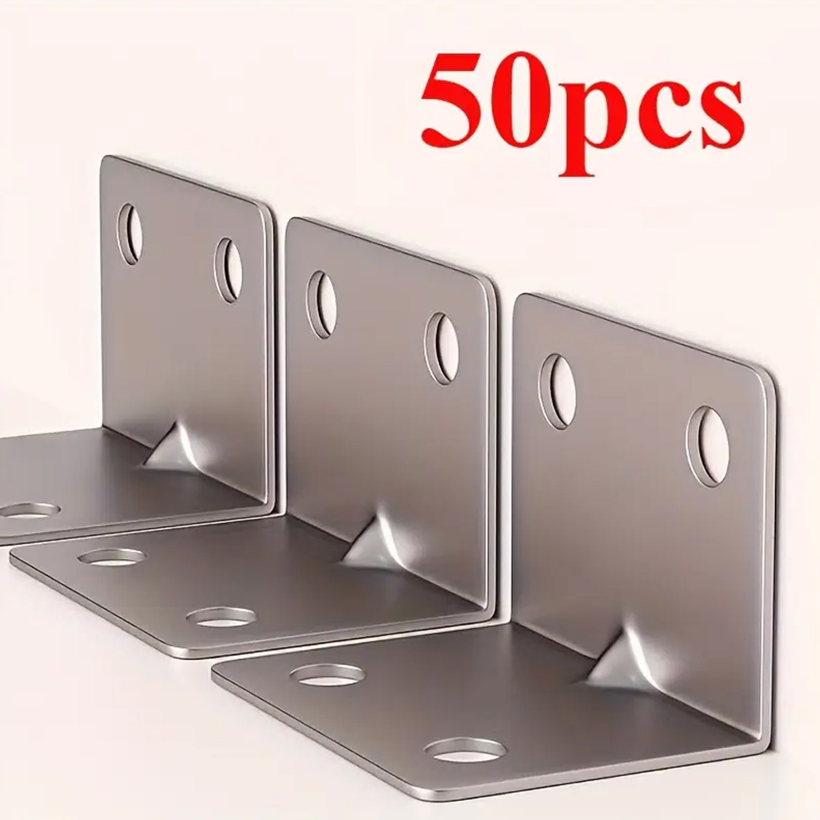 Stainless Steel L-Shaped Bracket Corner Brace 0.79in 90 Degree Angle Corner Lot