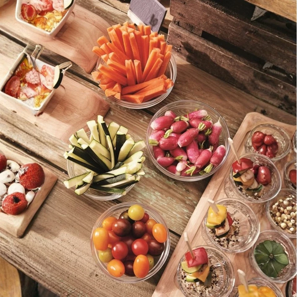 Salad Bowl Tempered Glass Mixing 12cm Clear Stackable Arcoroc Dishwasher Safe - Image 3 of 3