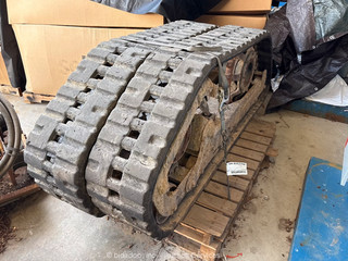 Caterpillar (2) 12" Rubber Track Skidsteer Compact Track Loader bidadoo