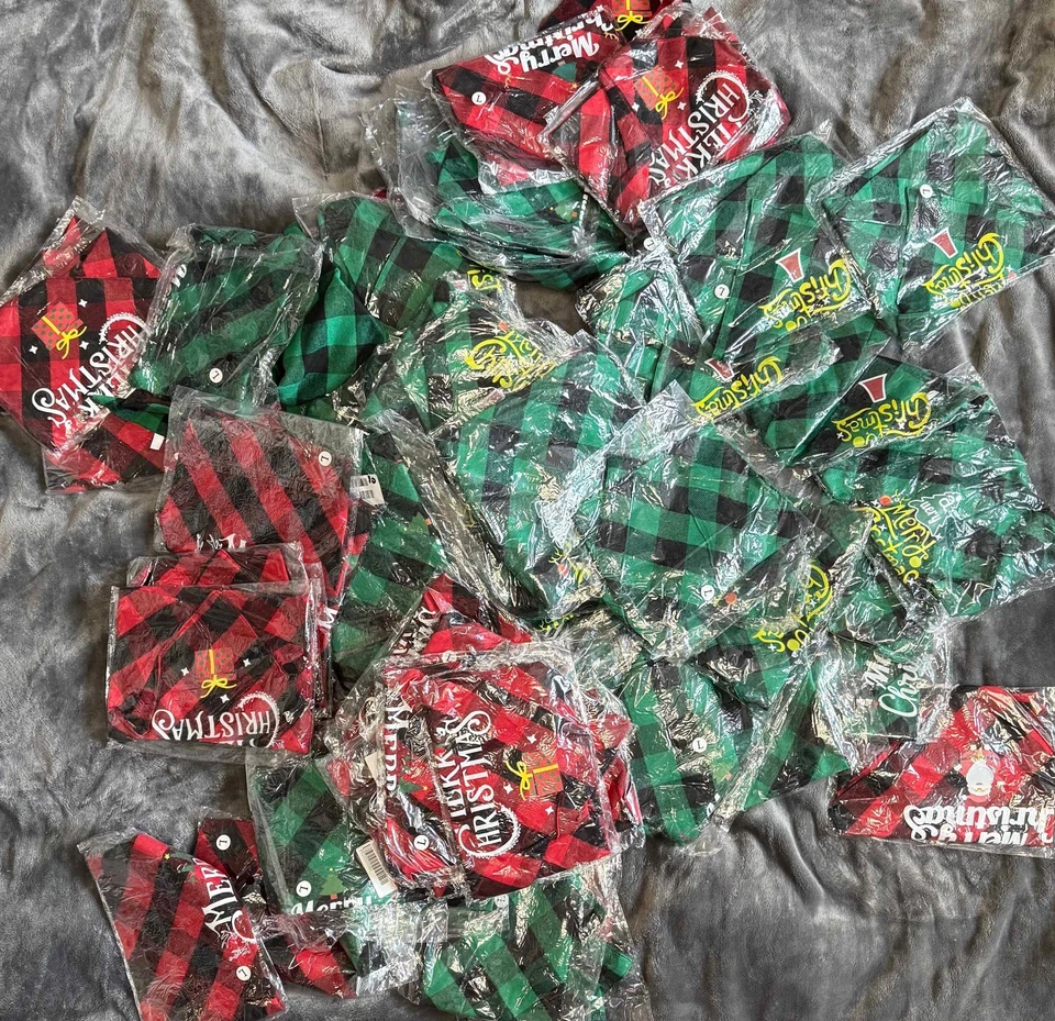 Lot - 80 Christmas Dog Bandanas – 4 Styles (20 ea.) – Wholesale / Resale / Gifts - Image 3 of 3