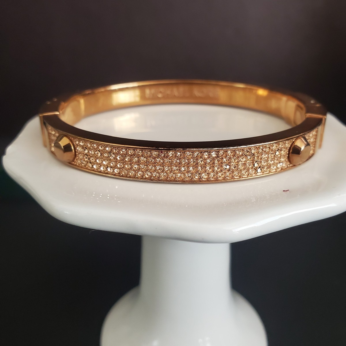 Kors Rose Gold Tone Michael Kors Gold Pave Bracelet Rose Gold Tone