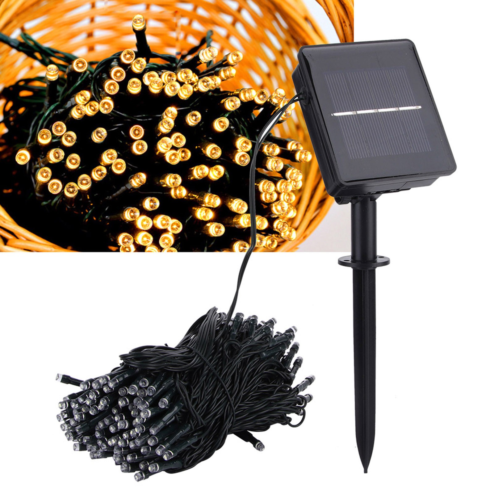 200LED LED Solar String Light Waterproof With 8 Lighting Modes For Indoor/Outdoo