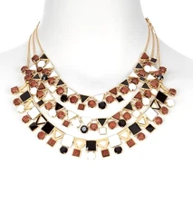 Kate Spade Ipanema Tile Necklace NWT Eco-Beautiful! Faceted Wood Beads MSRP$298