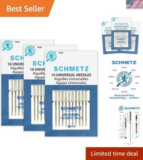 Universal 130/705 H Household Sewing Machine Needles - Size 90/14-3 Cards - 3...