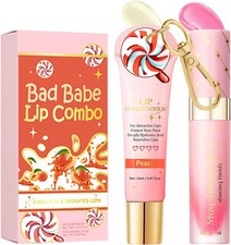 Lip Conditioner & Lip Oil Set?Lip Balm Set With Pink Lip Gloss & Clear Lip Oi