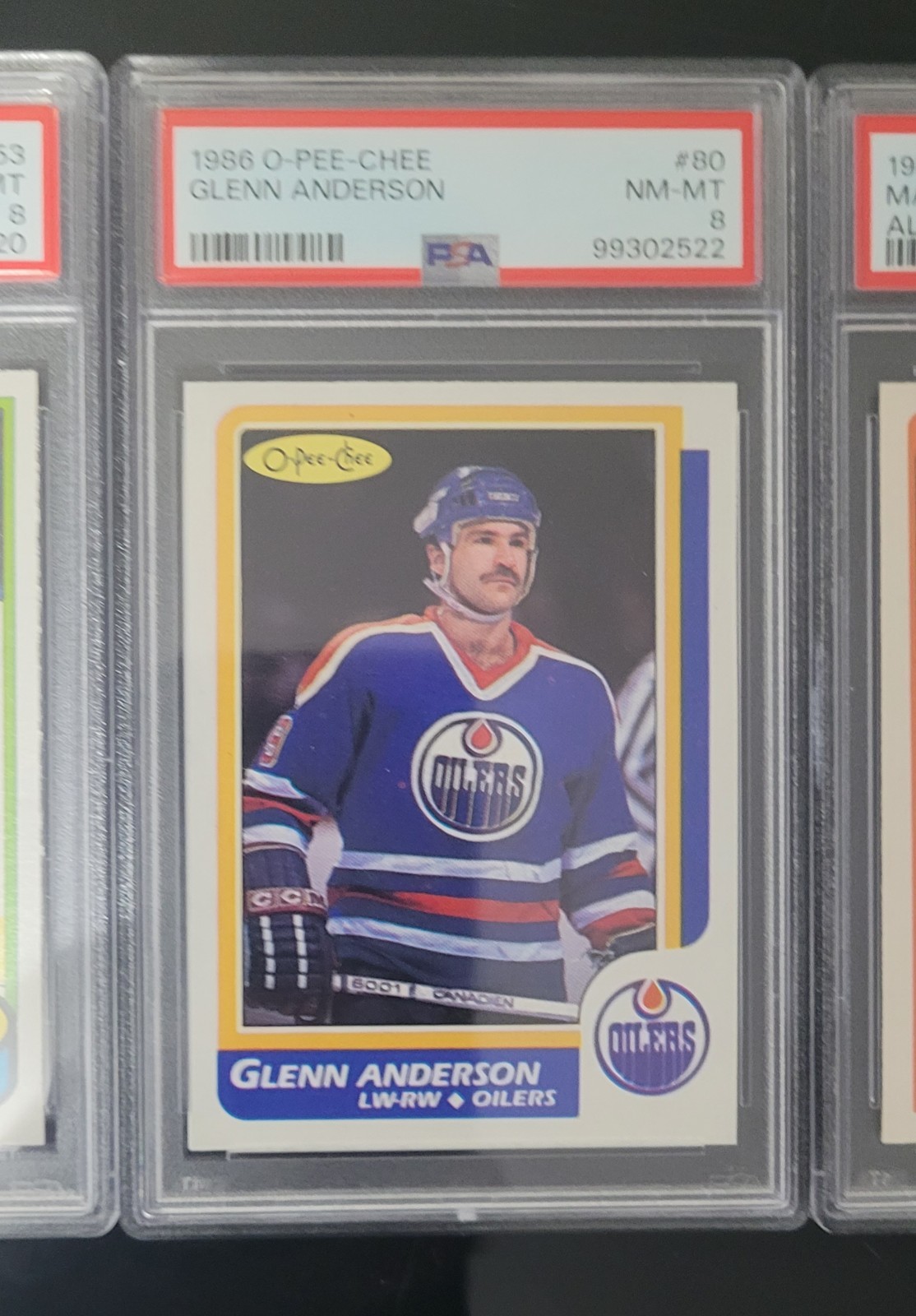Lot of 5 Graded 1980's Edmonton Oilers Hockey Cards - PSA Becket - Gretzky... view 4